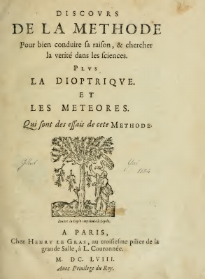Couverture de Descartes - Discours de la méthode ed 1658